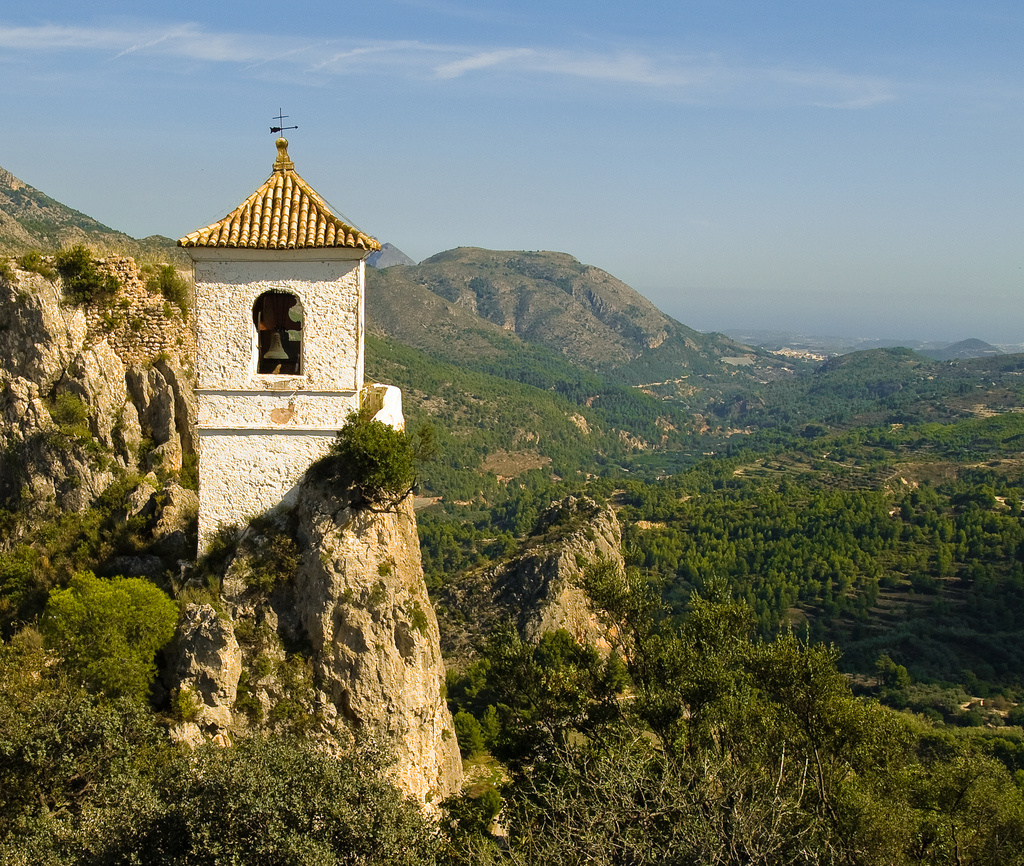 Bell Tower of Guadalest, Costa Blanca, Spain. CC photo by Anguskirk.
