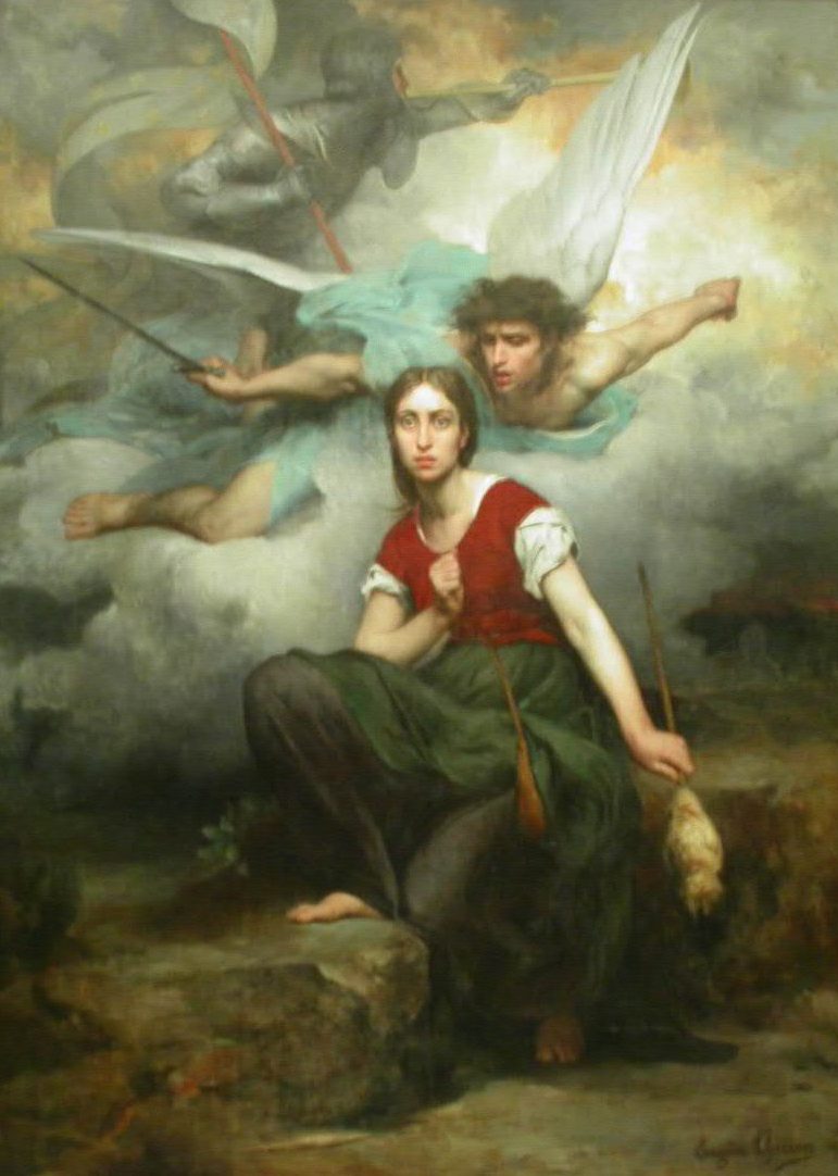 Jeanne d’Arc, 1876. Painting by Eugène Thirion. Public Domain.