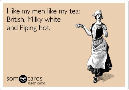 British men, tea