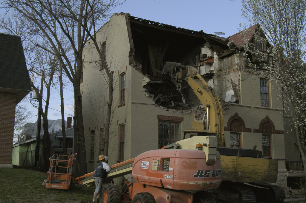 Demolition. CC2.0 photo by Maureen Didde.